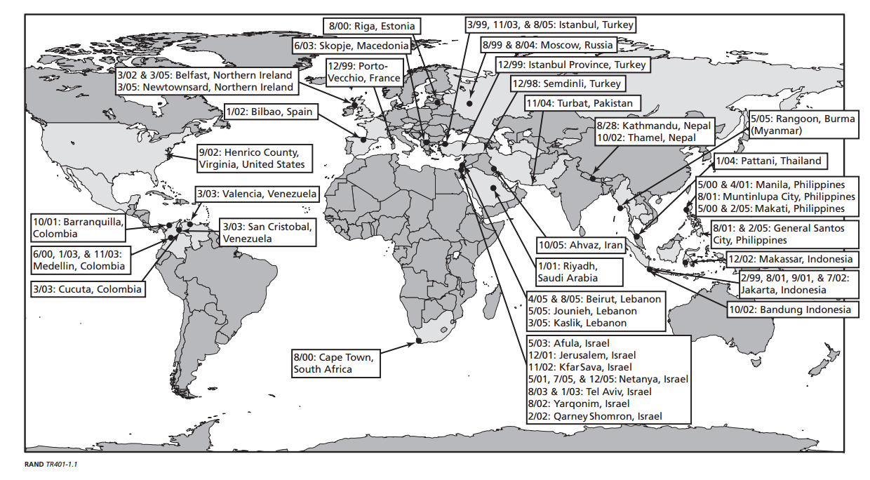 terrorism around the world essay Terrorism – essay sample terrorist methods practiced by many extremist organizations around the world show that terrorism is an international phenomenon. terrorism around the world essay Terrorism – essay sample terrorist methods practiced by many extremist organizations around the world show that terrorism is an international phenomenon.