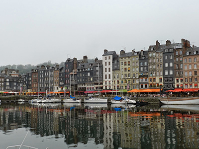 Honfleur's Old Harbor on a foggy morning