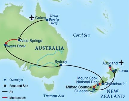 travelling to new zealand via australia