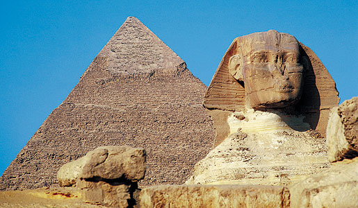 The mysterious Sphinx and the Great Pyramid