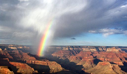 A rainbow at the Grand Canyon, Photo by Nancy Holland